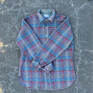 Pendleton vintage 100% Virgin Wool button flannel sz large